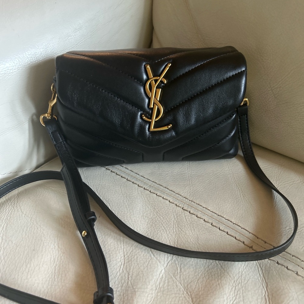 Black Leather Crossbody Bag
